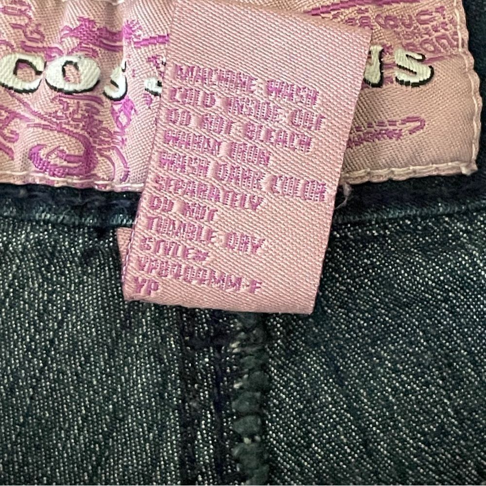 Vintage Y2K COS Cosmopolitan Jeans Stretchy Jeans Blue With Gold Embroidery 20W - Picture 6 of 13